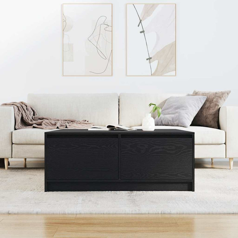 Masuta de cafea cu sertare Stejar negru 100x100x40 cm