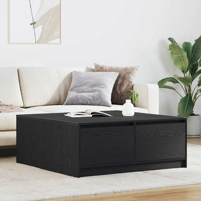 Masuta de cafea cu sertare Stejar negru 100x100x40 cm
