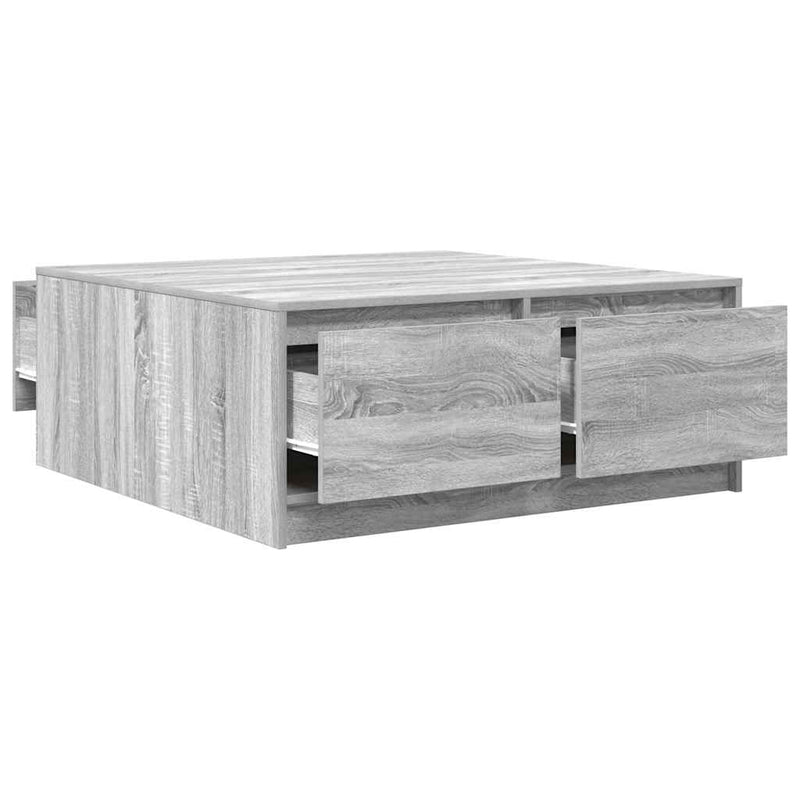 Masuta de cafea cu sertare Gri Sonoma 100x100x40 cm