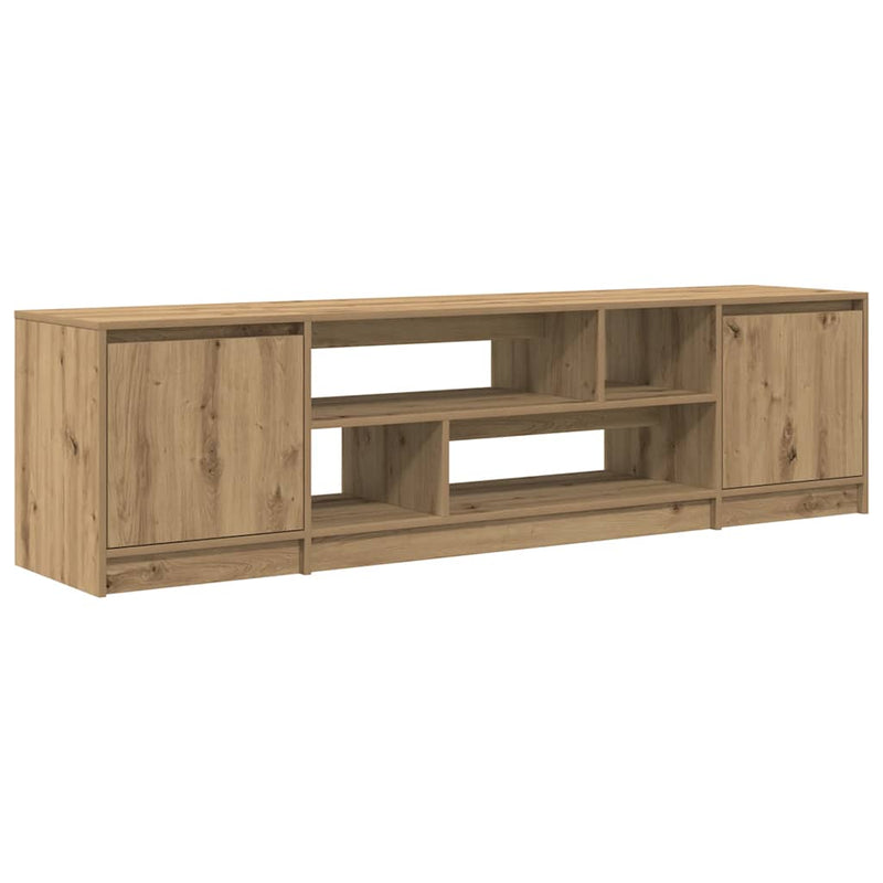 Dulap TV, stejar artizanal, 188,5x41x50 cm, lemn prelucrat