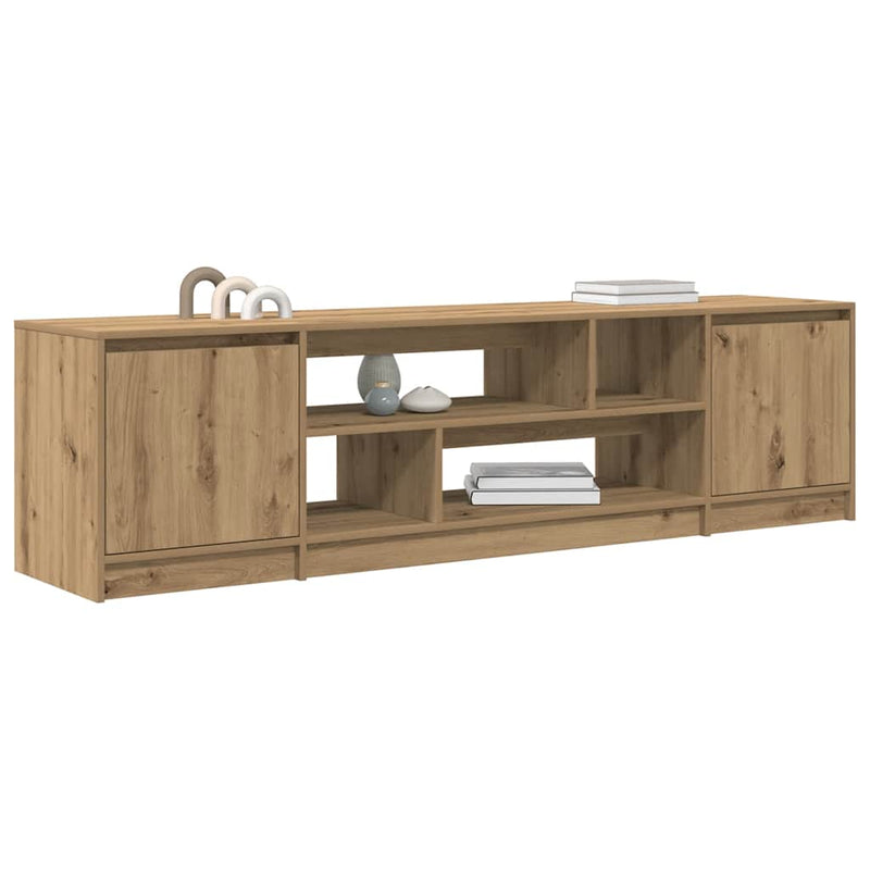 Dulap TV, stejar artizanal, 188,5x41x50 cm, lemn prelucrat