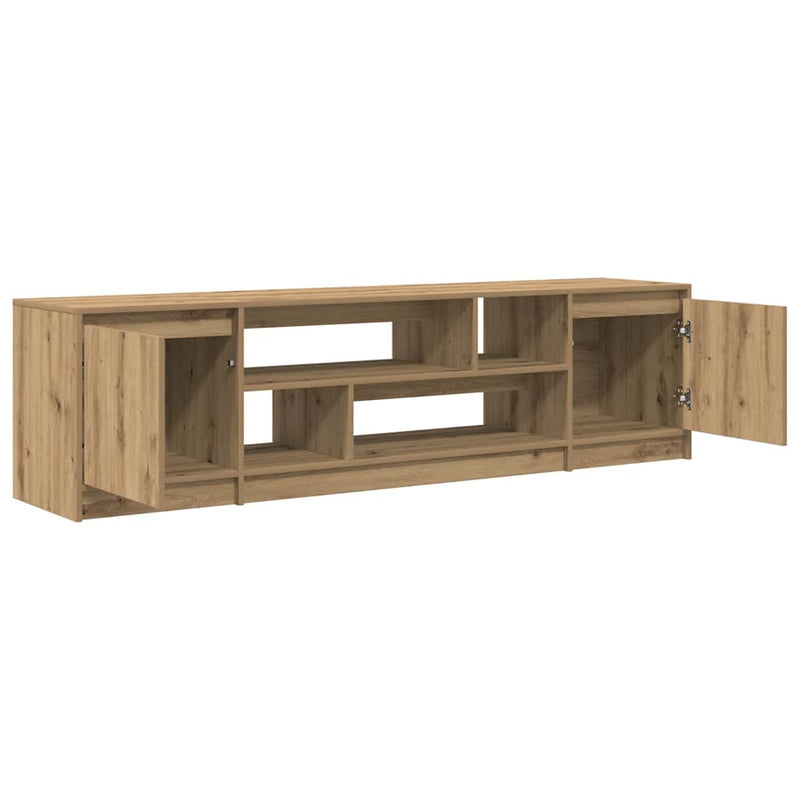 Dulap TV, stejar artizanal, 188,5x41x50 cm, lemn prelucrat