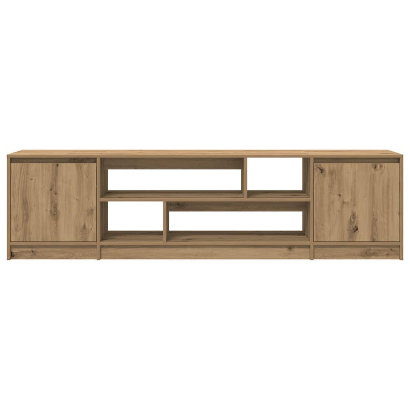 Dulap TV, stejar artizanal, 188,5x41x50 cm, lemn prelucrat