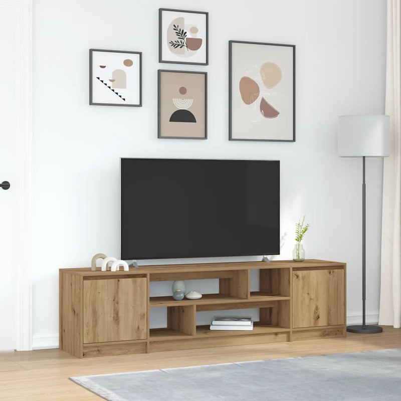 Dulap TV, stejar artizanal, 188,5x41x50 cm, lemn prelucrat
