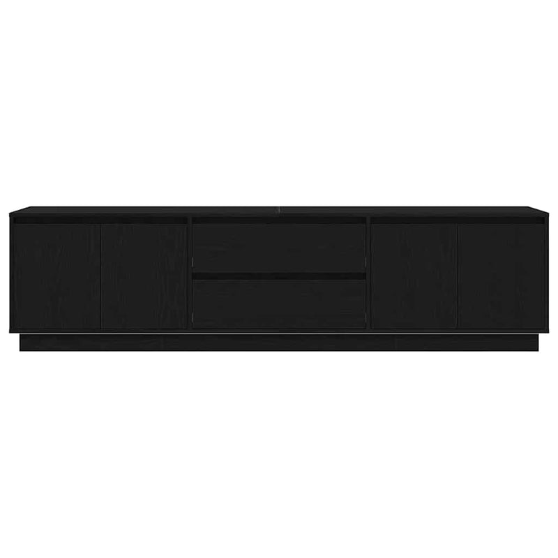 Dulap TV cu lumini LED Stejar negru 193,5x41x50 cm