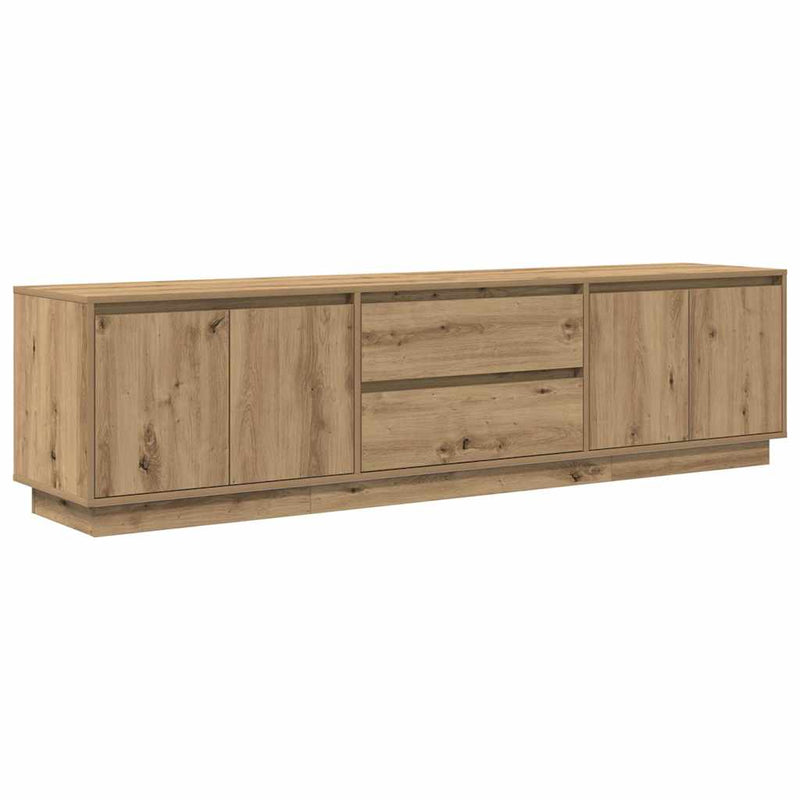 Dulap TV cu lumini LED Artisan Stejar 193,5x41x50 cm