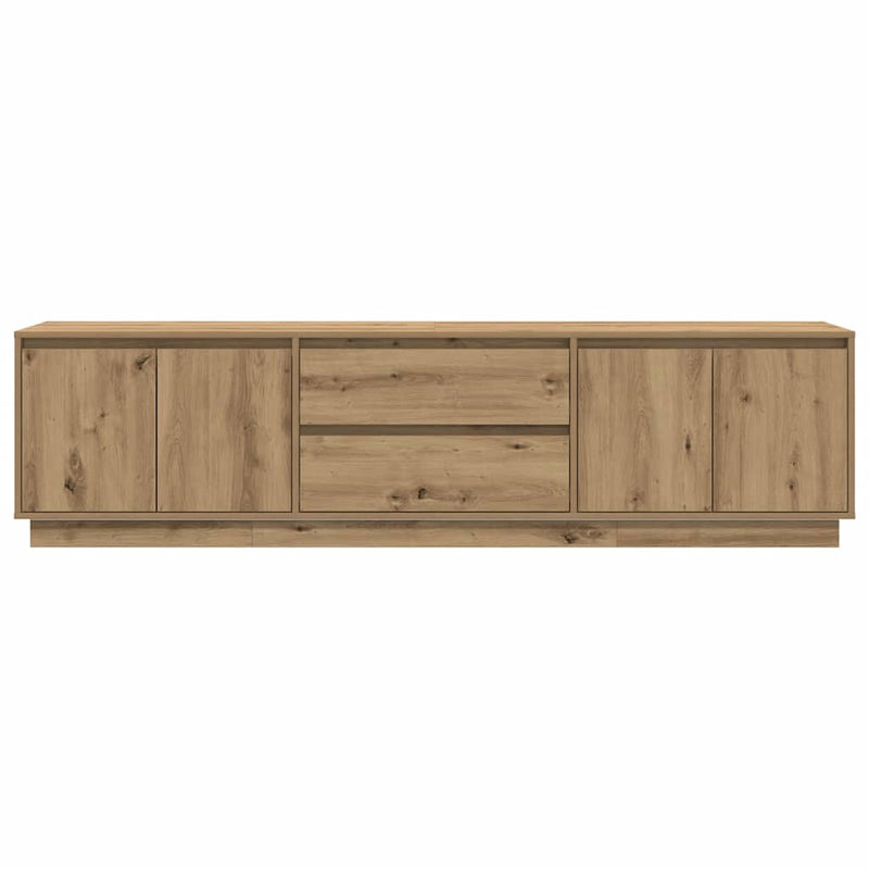 Dulap TV cu lumini LED Artisan Stejar 193,5x41x50 cm