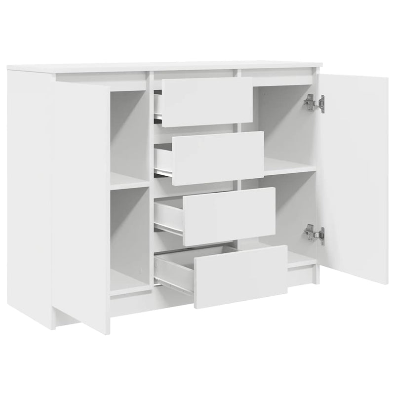 Bufetă cu sertare Alb 100,5x35x76 cm Lemn prelucrat