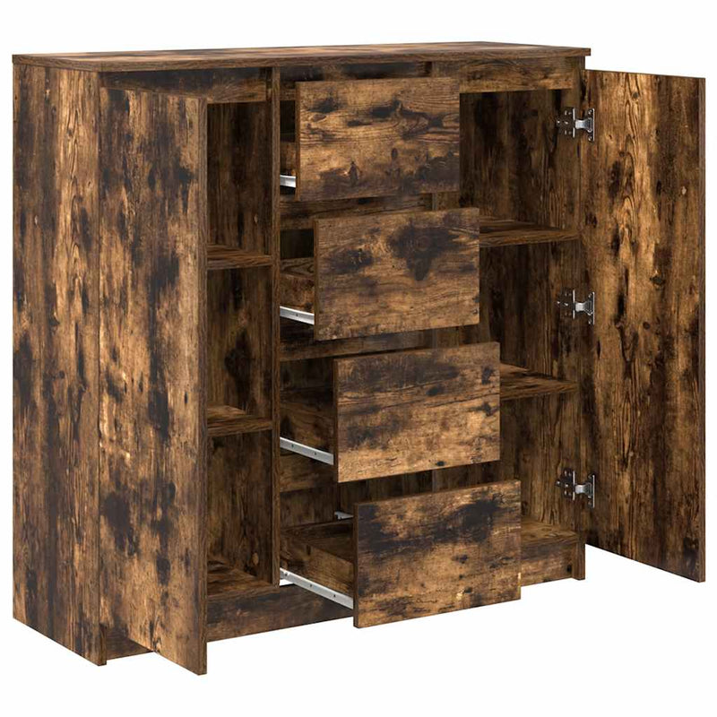 Bufetă cu sertare Stejar afumat 100,5x35x98,5 cm Lemn prelucrat