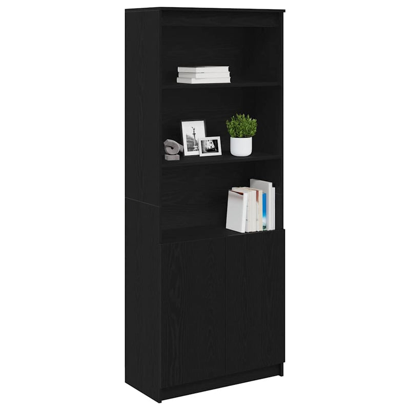 Tablou Stejar negru 70x35x180 cm Lemn prelucrat