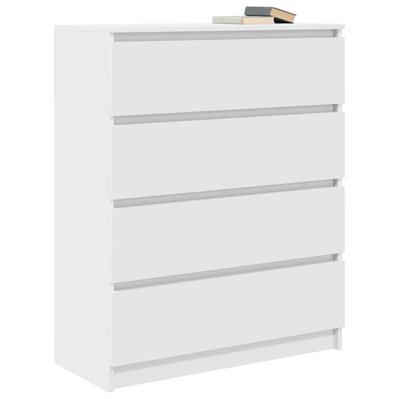 Bufetă albă 80x35x99 cm lemn prelucrat