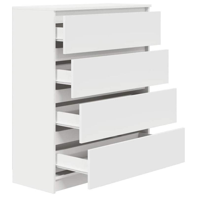 Bufetă albă 80x35x99 cm lemn prelucrat