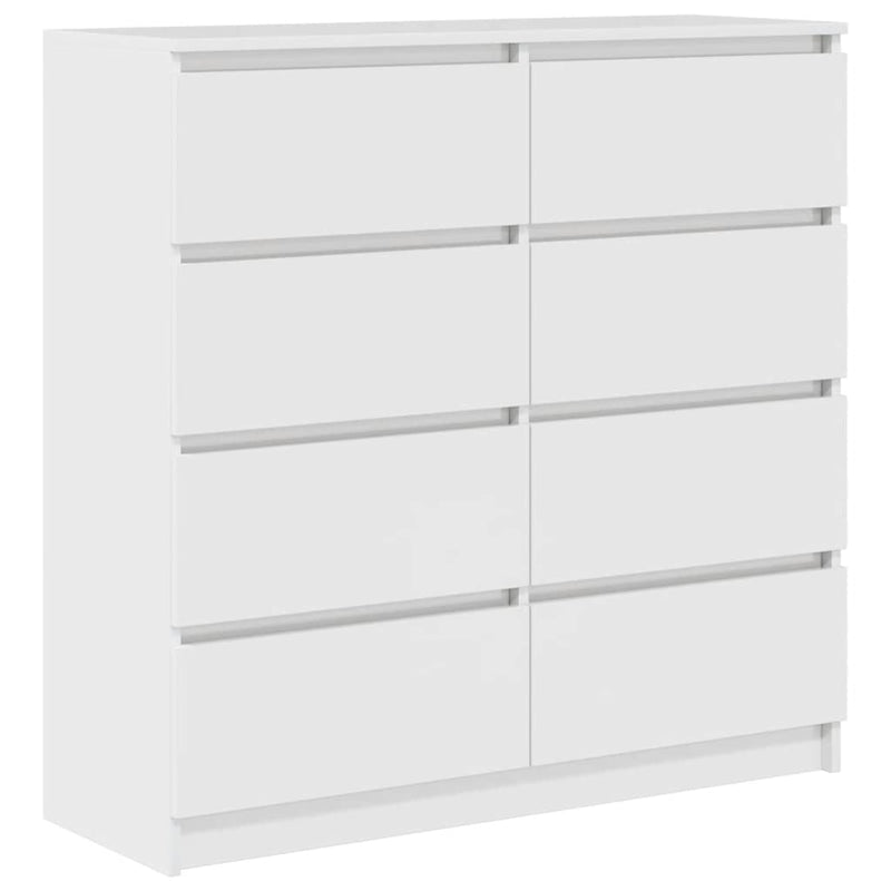Bufetă albă 100x35x99 cm din lemn prelucrat