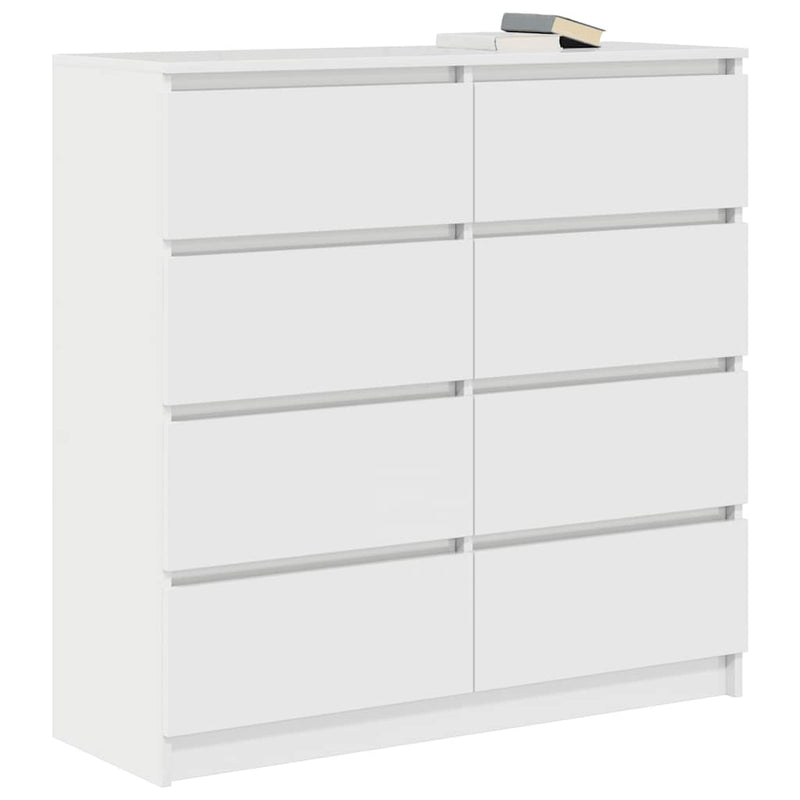 Bufetă albă 100x35x99 cm din lemn prelucrat