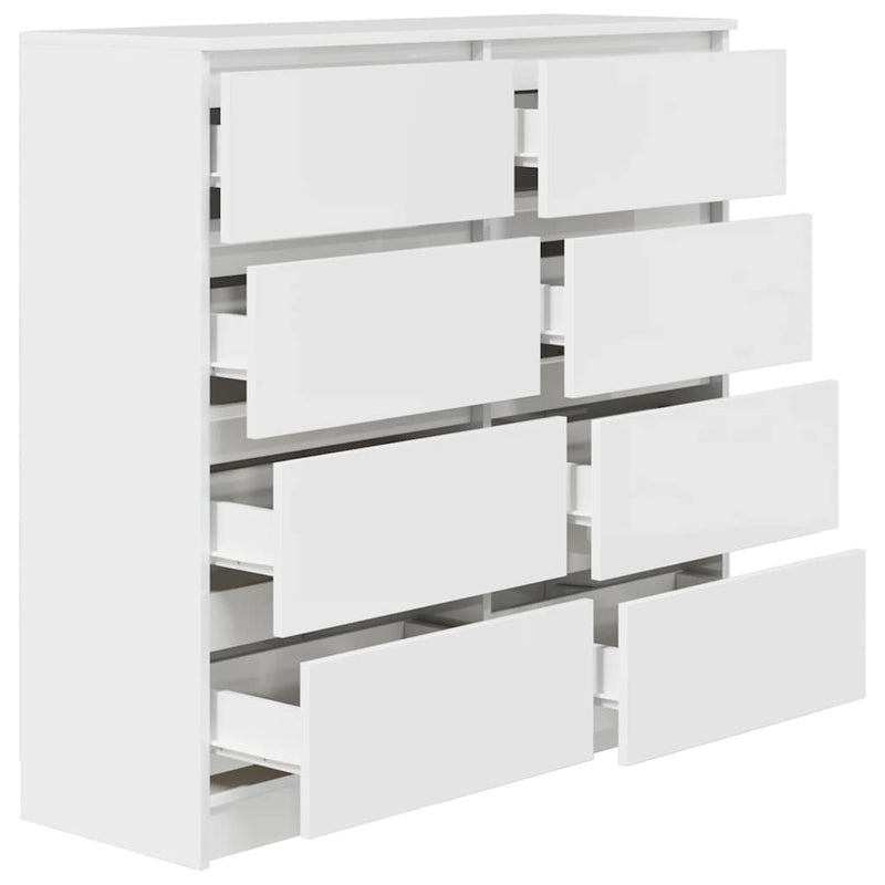 Bufetă albă 100x35x99 cm din lemn prelucrat