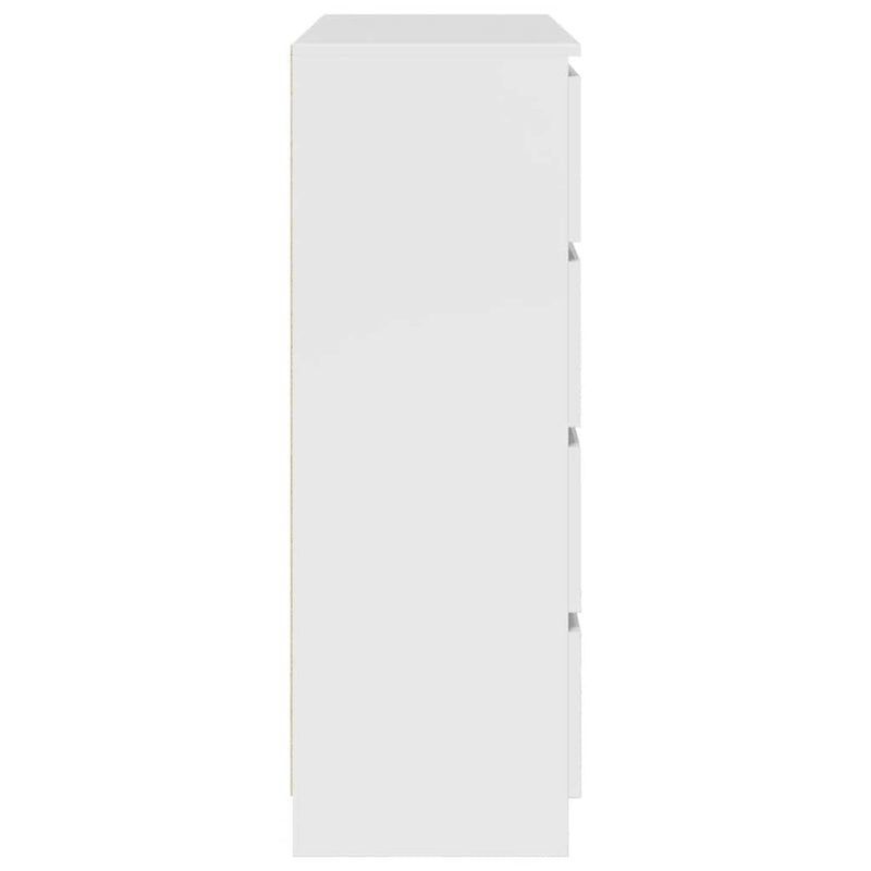 Bufetă albă 100x35x99 cm din lemn prelucrat