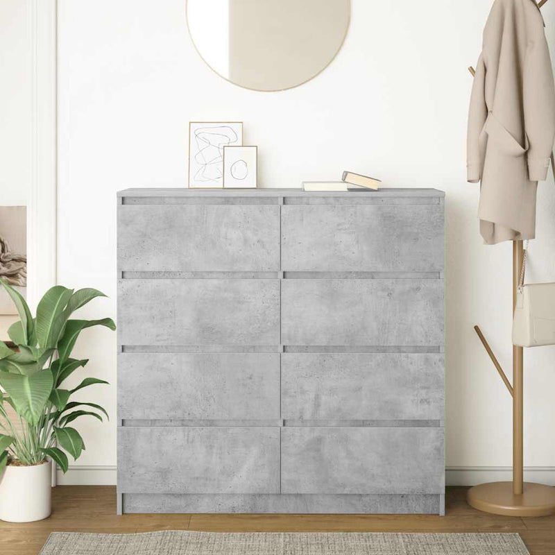 Bufetă Gri Beton 100x35x99 cm Lemn prelucrat