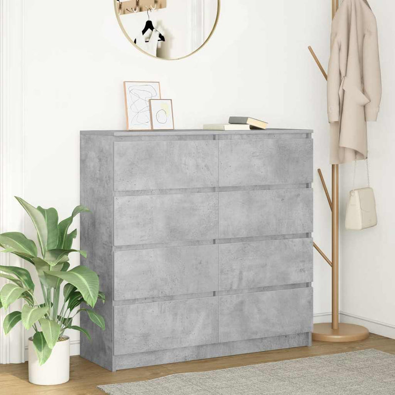Bufetă Gri Beton 100x35x99 cm Lemn prelucrat
