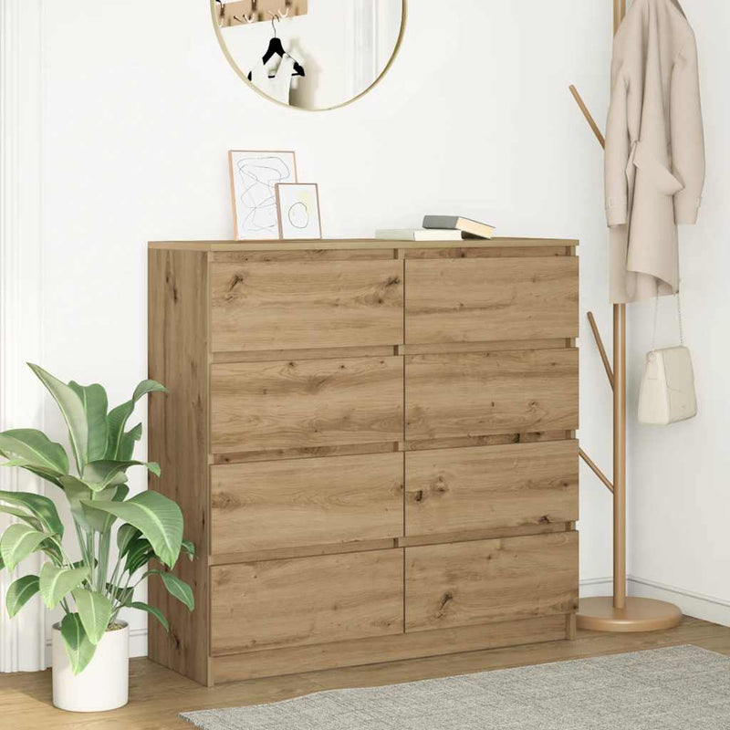 Bufetă Stejar Artisan 100x35x99 cm Lemn prelucrat