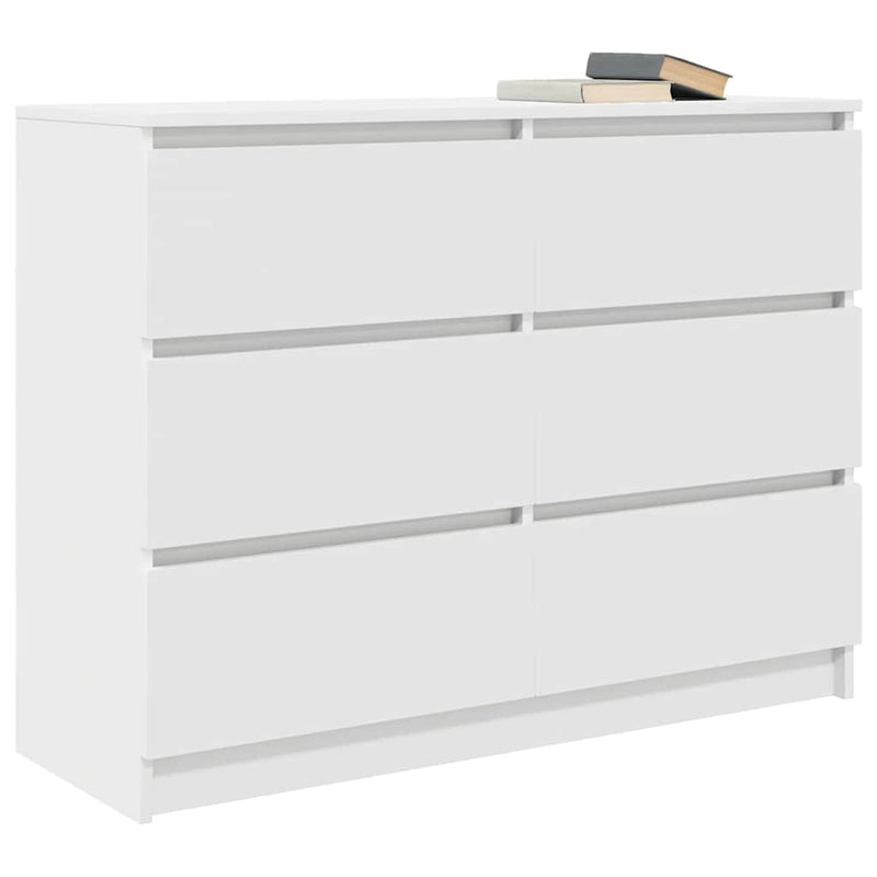 Bufetă albă 100x35x76 cm din lemn prelucrat