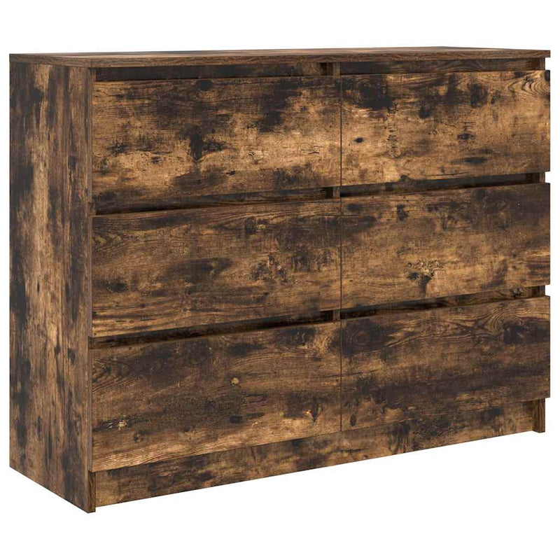 Dulap, stejar fumuriu, 100x35x76 cm, lemn compozit