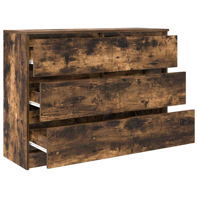 Dulap, stejar fumuriu, 100x35x76 cm, lemn compozit