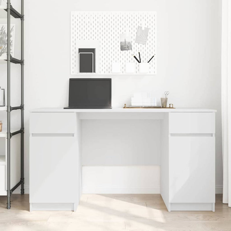 Birou Alb Lemn prelucrat 140 x 49 x 76 cm