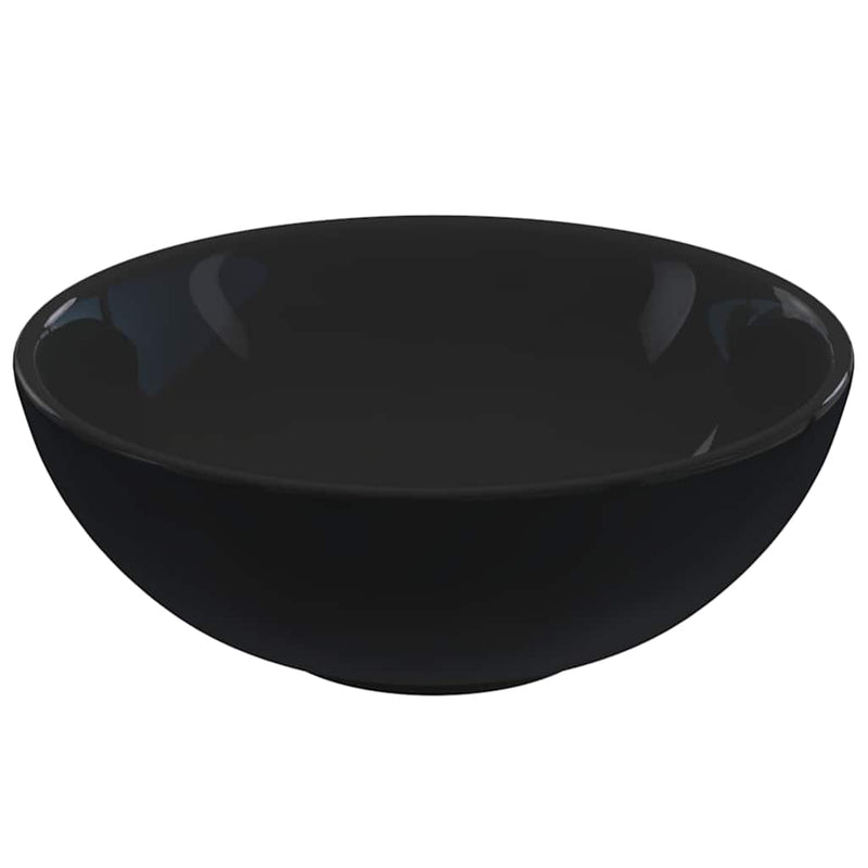 Lavoar negru lucios Ø28x10 cm ceramică