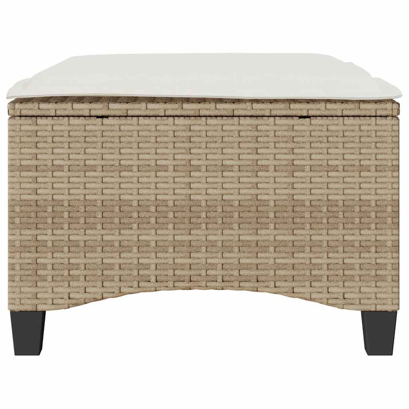 Scaune de grădină cu perne 2 buc Bej 55x55x36 cm Poly Ratan