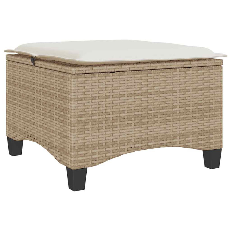 Scaune de grădină cu perne 2 buc Bej 55x55x36 cm Poly Ratan