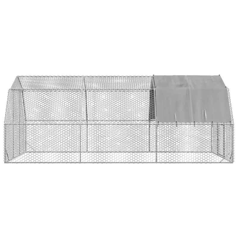 Pui de găină cu acoperiș 2,5x6x2,25 m oțel galvanizat
