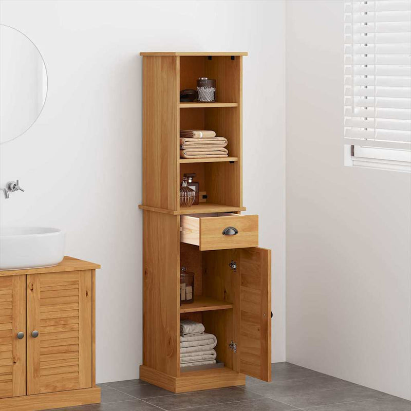 Set de mobilier pentru baie VIGO 2 buc. Maro și Maro Miere