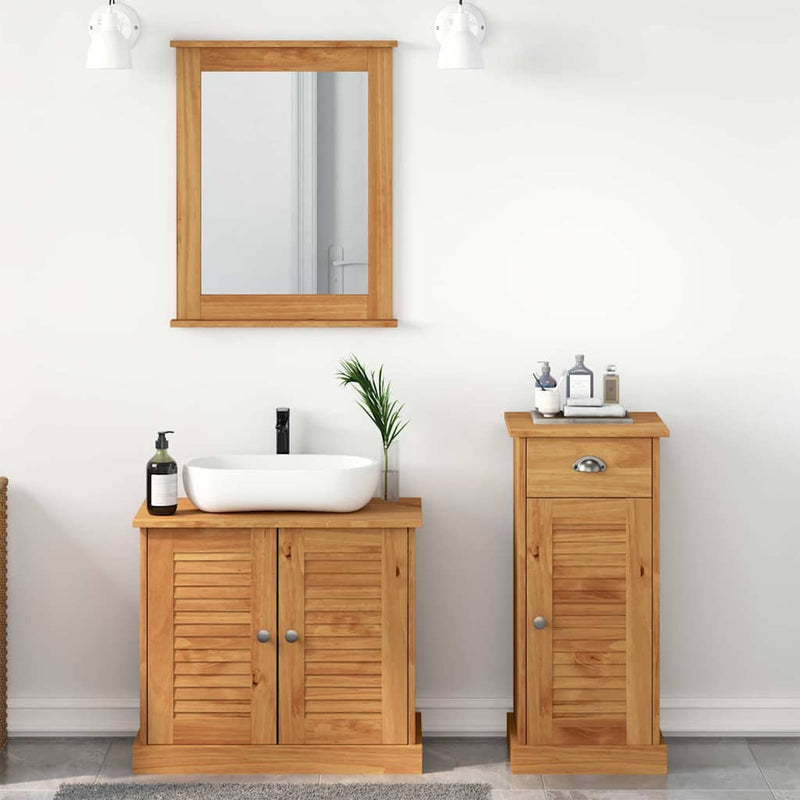 Set de mobilier pentru baie VIGO 3 buc. Maro miere