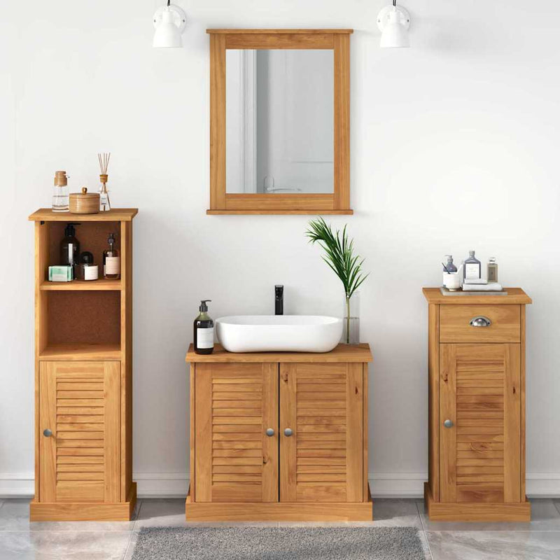 Set de mobilier pentru baie VIGO 4 buc. Maro miere