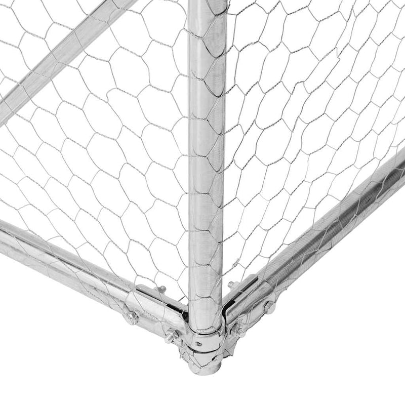 Cușcă pentru câini de exterior cu capac 2x2x1,5 m, oțel galvanizat