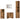 Set mobilier de baie, 4 piese, lemn vechi, lemn prelucrat