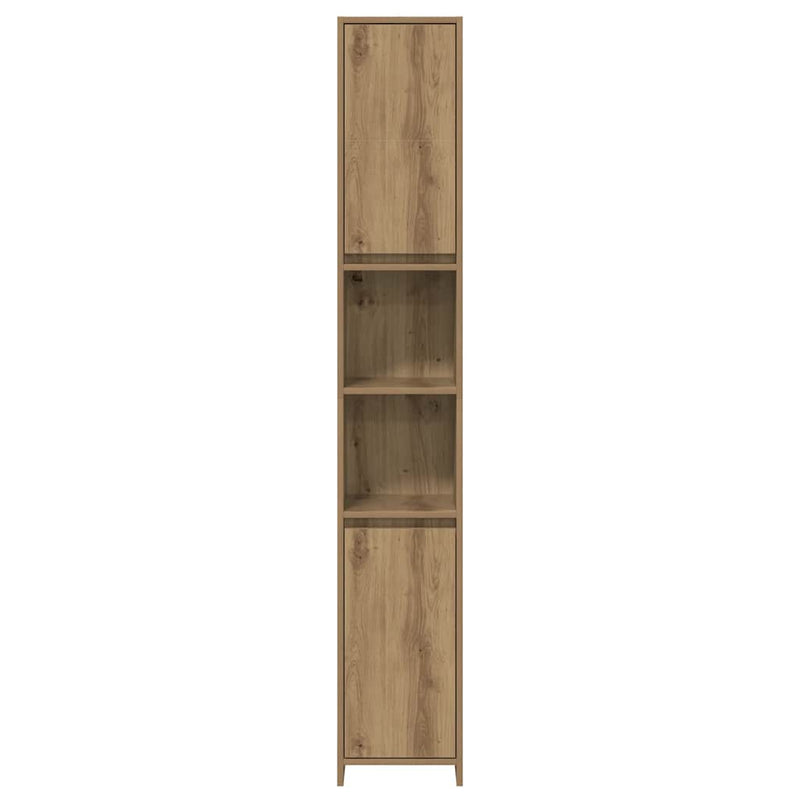 Set mobilier de baie, 3 piese, stejar artizanal, lemn prelucrat
