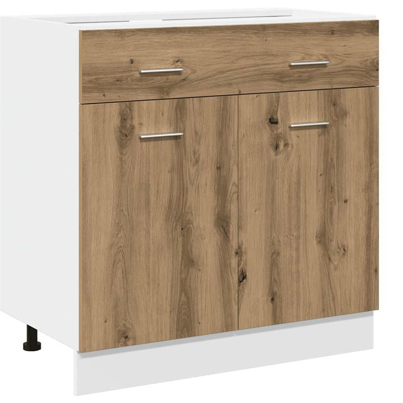 Set dulapuri de bucătărie Lyon 7 piese Artisan Stejar lemn prelucrat