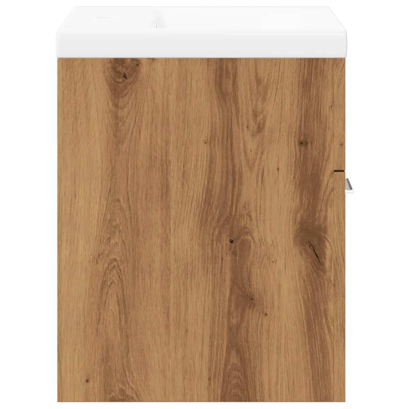 Set mobilier de baie, 2 piese, stejar artizanal, lemn prelucrat