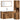 Set mobilier de baie, 3 piese, lemn vechi, lemn prelucrat