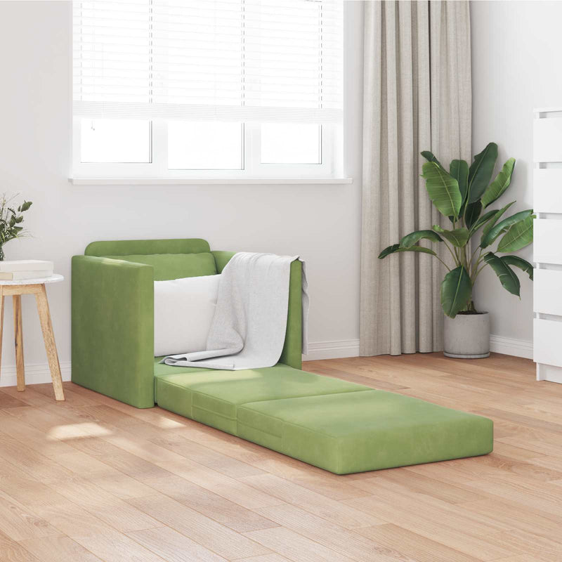Pat canapea Verde deschis 74 x 77 x 81 cm Catifea
