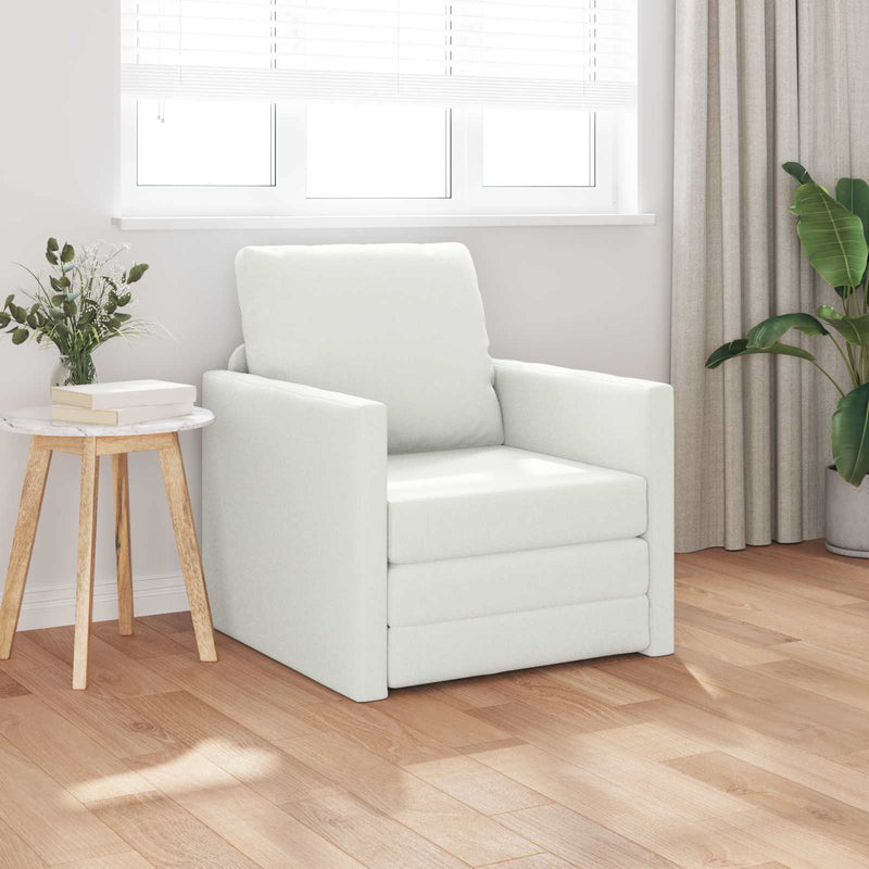 Pat canapea Alb 74 x 77 x 81 cm Piele artificiala