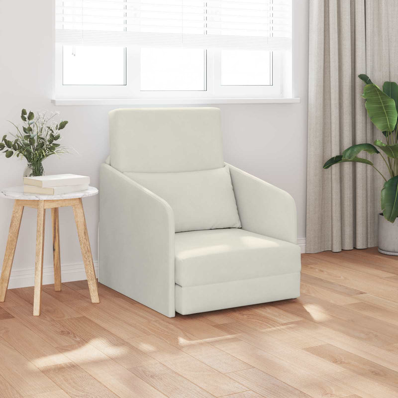 Pat canapea Crem 65 x 80 x 83 cm Catifea