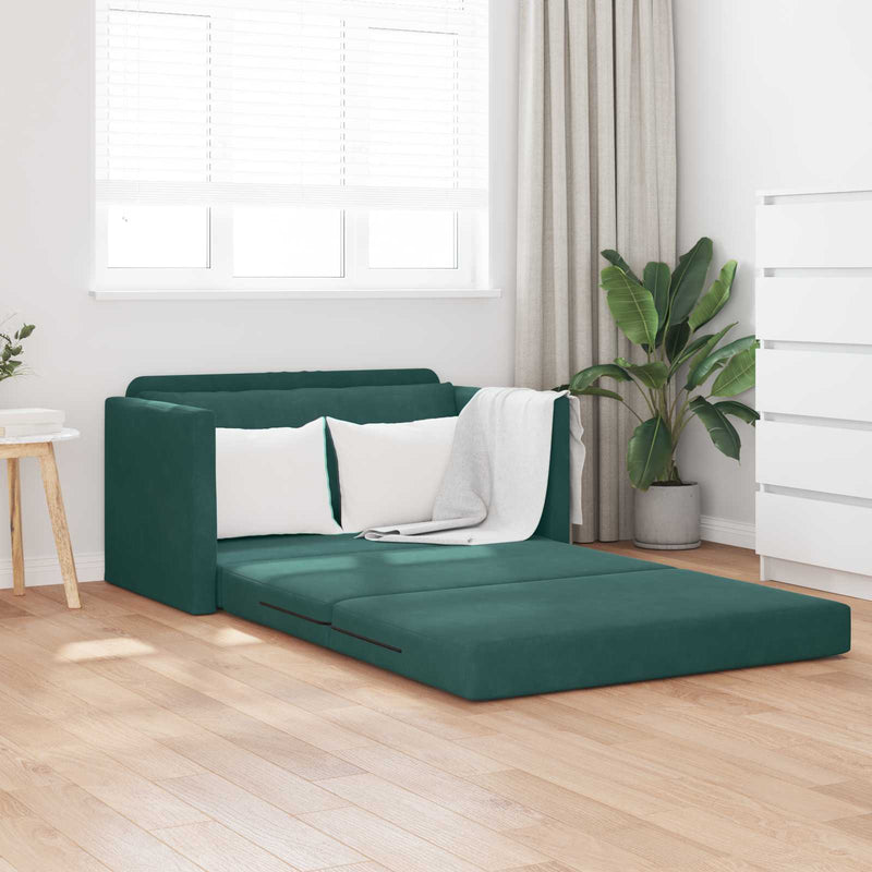 Pat canapea Verde închis 124 x 71 x 78 cm Catifea