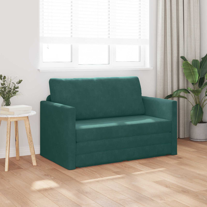 Pat canapea Verde închis 124 x 71 x 78 cm Catifea