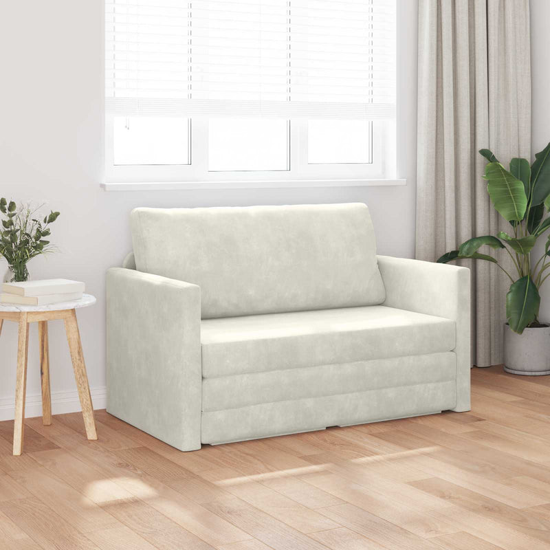 Pat canapea Crem 124 x 71 x 78 cm Catifea