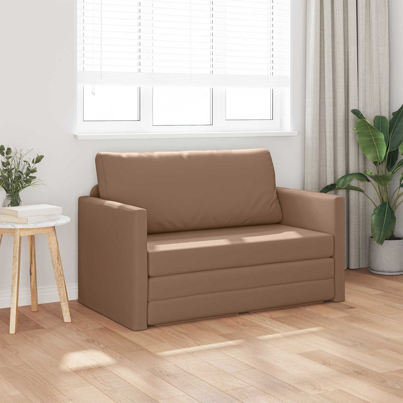 Pat canapea Cappuccino 124 x 71 x 78 cm Piele artificiala