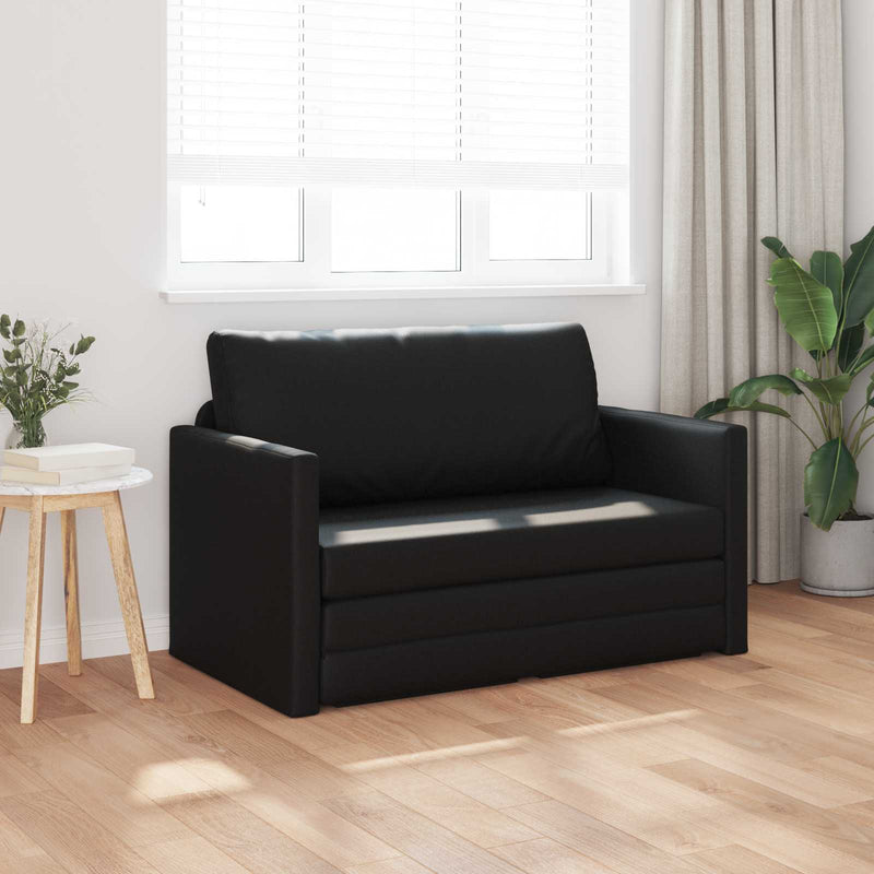 Pat canapea Negru 124 x 71 x 78 cm Piele artificiala