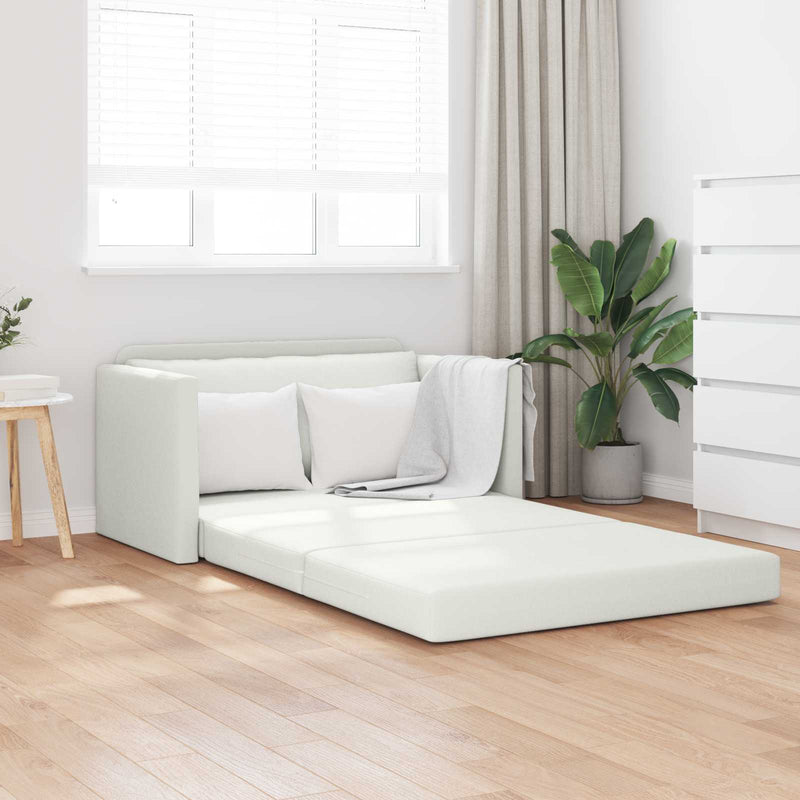 Pat canapea Alb 124 x 71 x 78 cm Piele artificiala