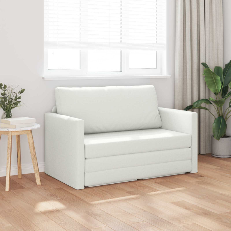 Pat canapea Alb 124 x 71 x 78 cm Piele artificiala